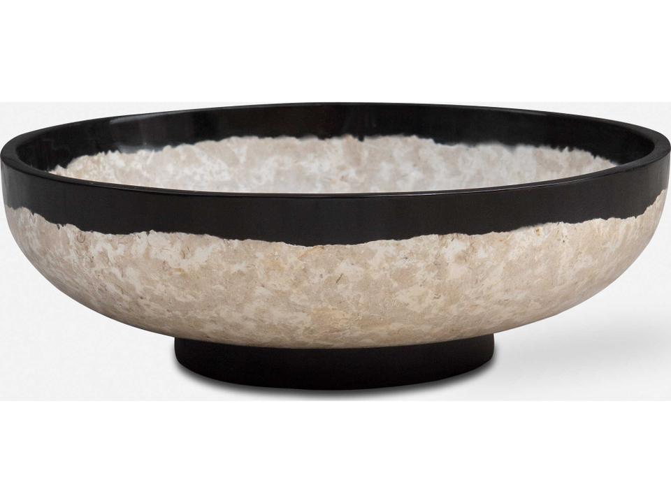 Rastia Terrazzo Decorative Bowl with Coral and Resin Rim