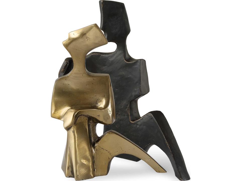 Affection Bronze Gold Cast Iron Sculptures Set of 2