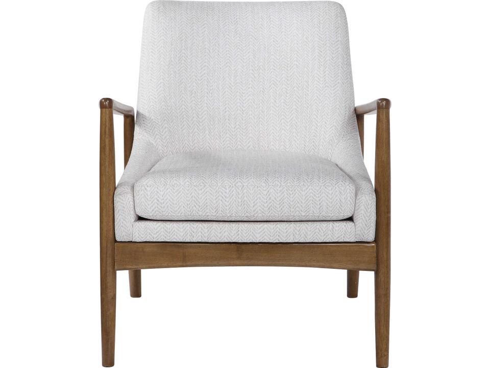 Bev Scandinavian Accent Chair with Honey Stained Wood Frame