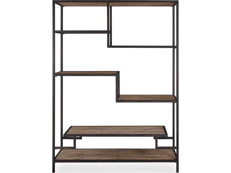 Sherwin Aged Black Industrial Etagere