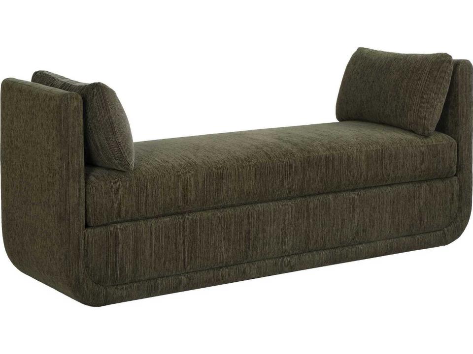 Abound Upholstered Oversized Bench in Herb Chenille