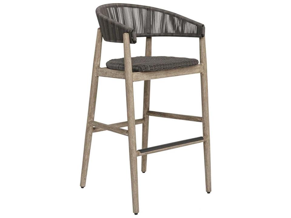 Dermott Wood Wicker Bar Stool