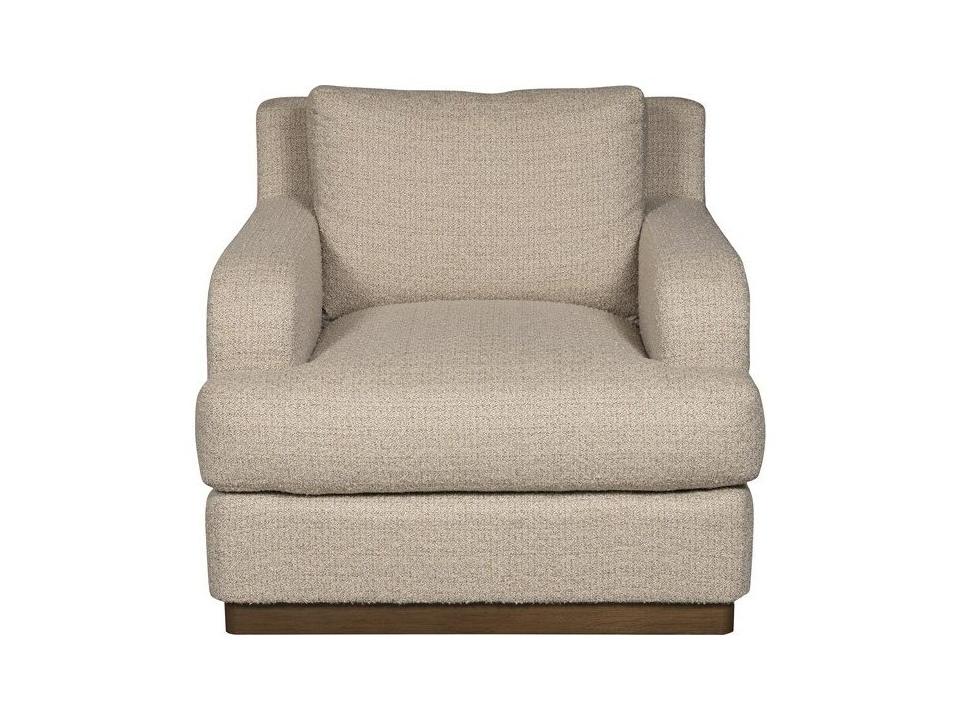 Quinn Swivel Club Chair in Beige Fabric