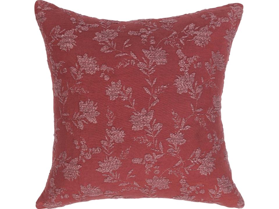 Stratton Natural Blue Multi Embroidered Throw Pillow