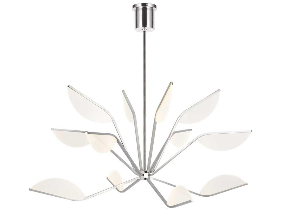 Belterra 12-Light Integrated LED Linear Chandelier Polished Nickel 3500K