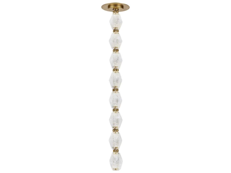 Collier LED Pendant Light in Natural Brass