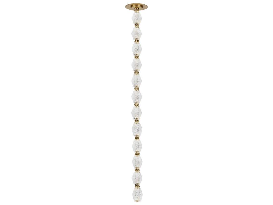 Collier 36 Crystal LED Pendant Light Natural Brass