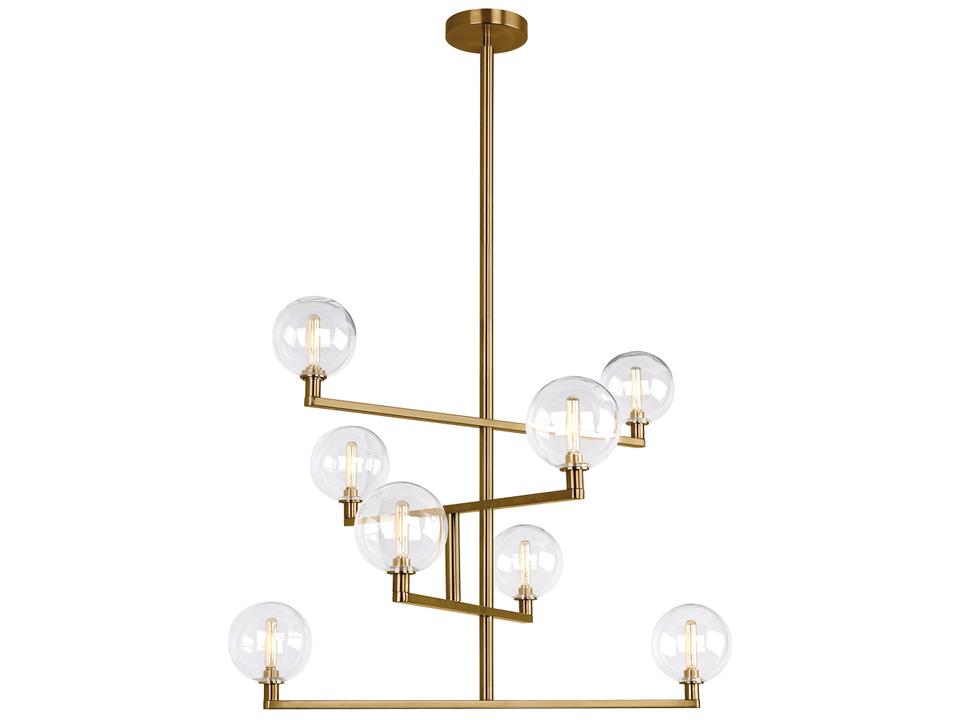 Gambit Chandelier in Aged Brass