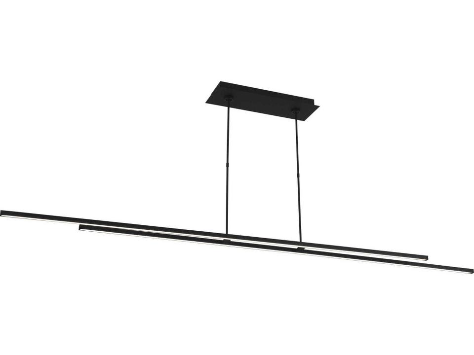 Stagger 2 84-Inch 2-Light LED Linear Suspension in Nightshade Black