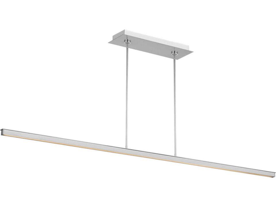 Stagger 72-Inch Linear LED Pendant Light in Polished Stainless Steel