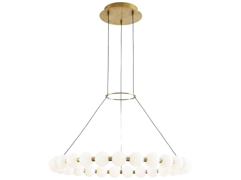 Orbet 30 Inch LED Chandelier Natural Brass Ring Light