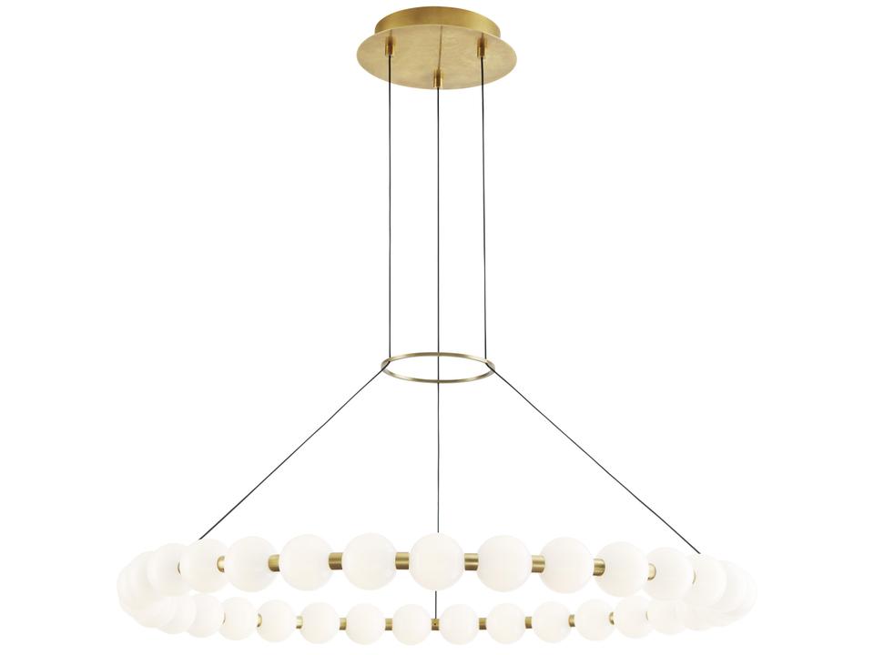 Orbet 36 Inch Chandelier in Natural Brass