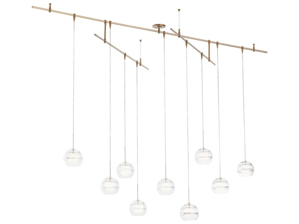 Sedona 9-Light LED Multi Pendant Chandelier Aged Brass