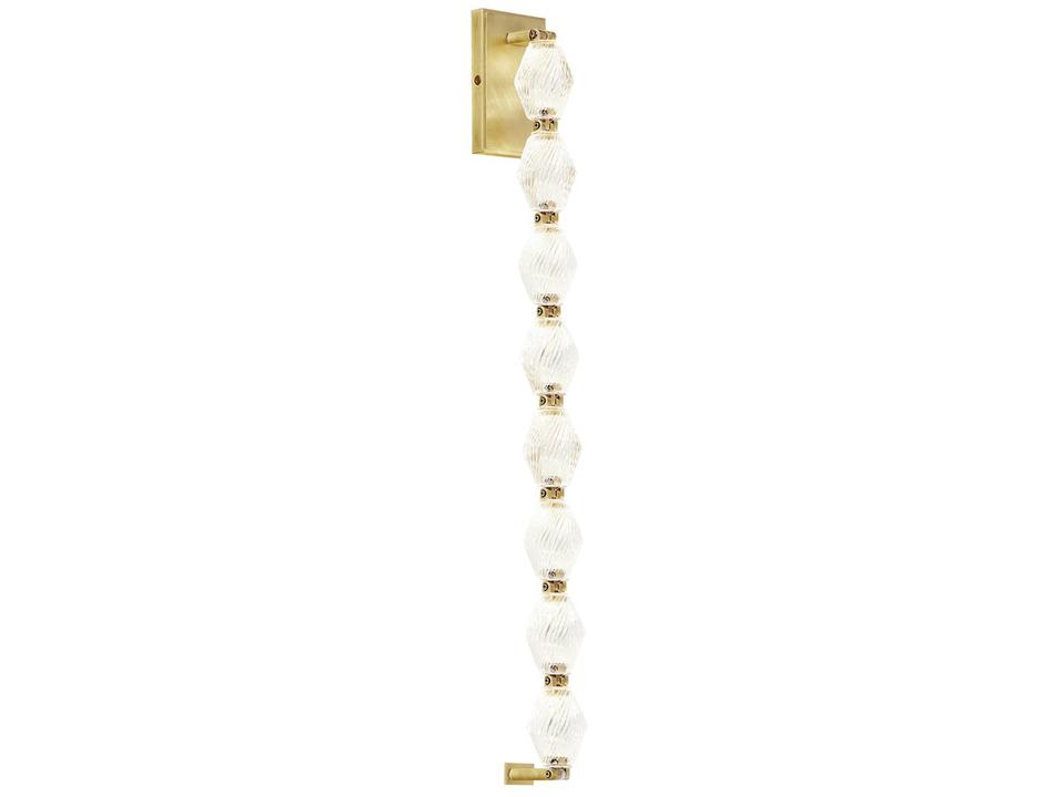 Collier 28-Inch Integrated LED Wall Sconce in Natural Brass