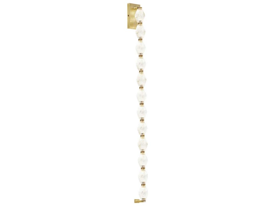 Collier 40-Inch LED Wall Sconce in Natural Brass