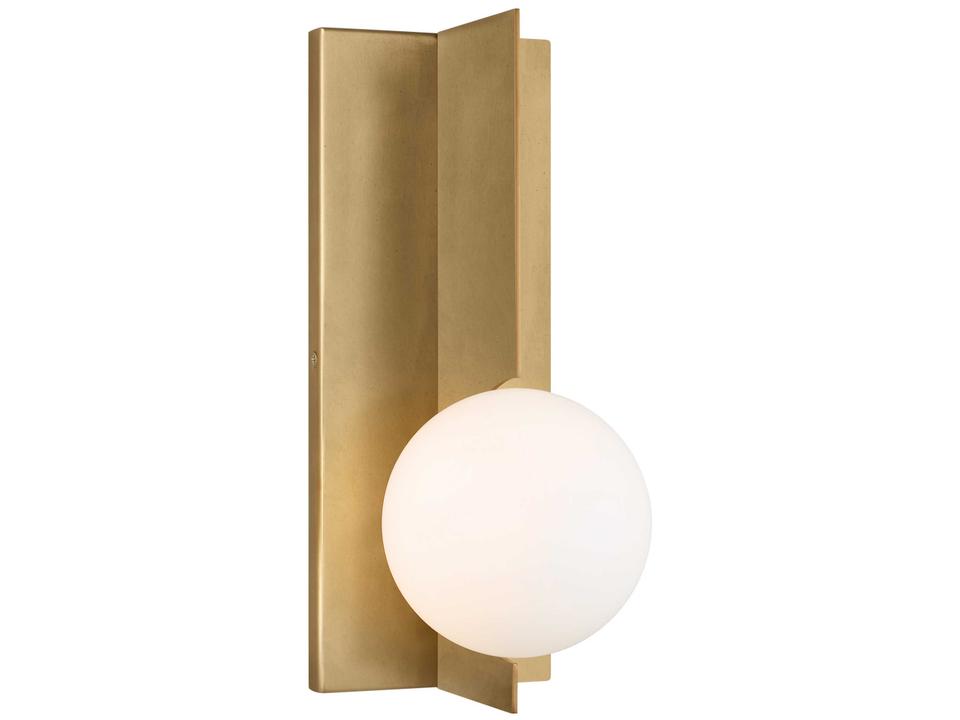 Orbel LED Wall Sconce in Natural Brass by Sean Lavin
