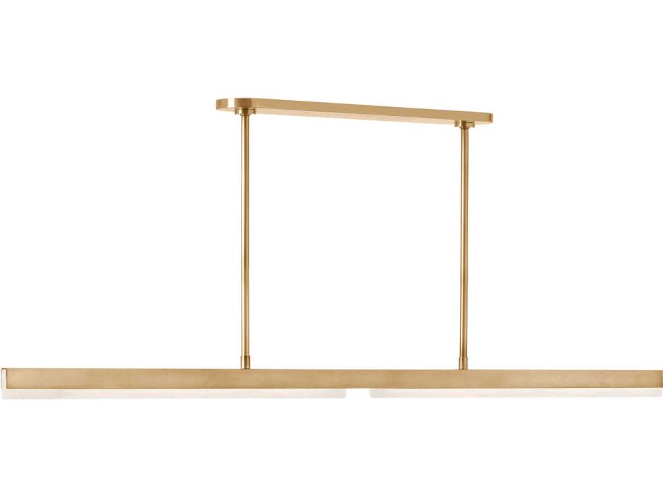 Linea 1-Light Hand Rubbed Antique Brass Linear Island Pendant