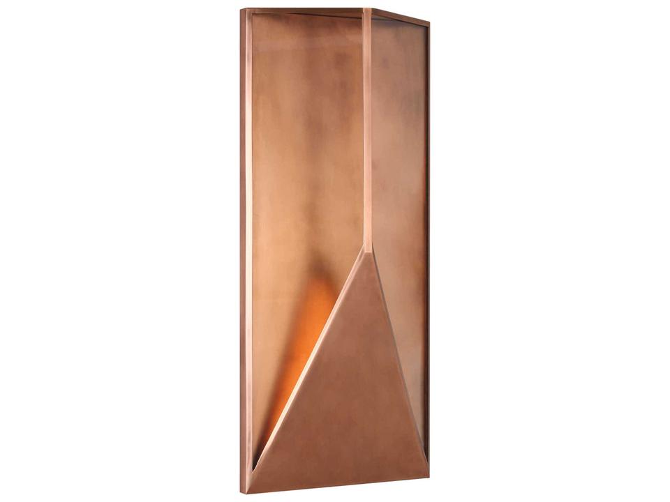 Punto 1-Light Outdoor Wall Sconce in Natural Copper by Kelly Wearstler