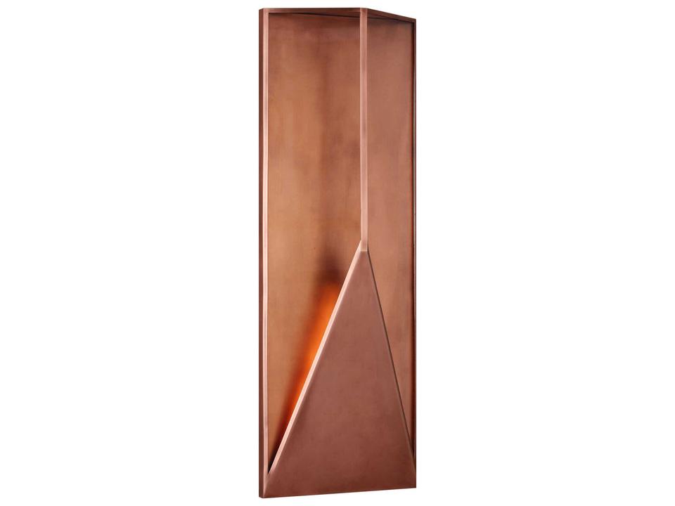 Punto 1-Light LED Outdoor Wall Sconce in Natural Copper by Kelly Wearstler