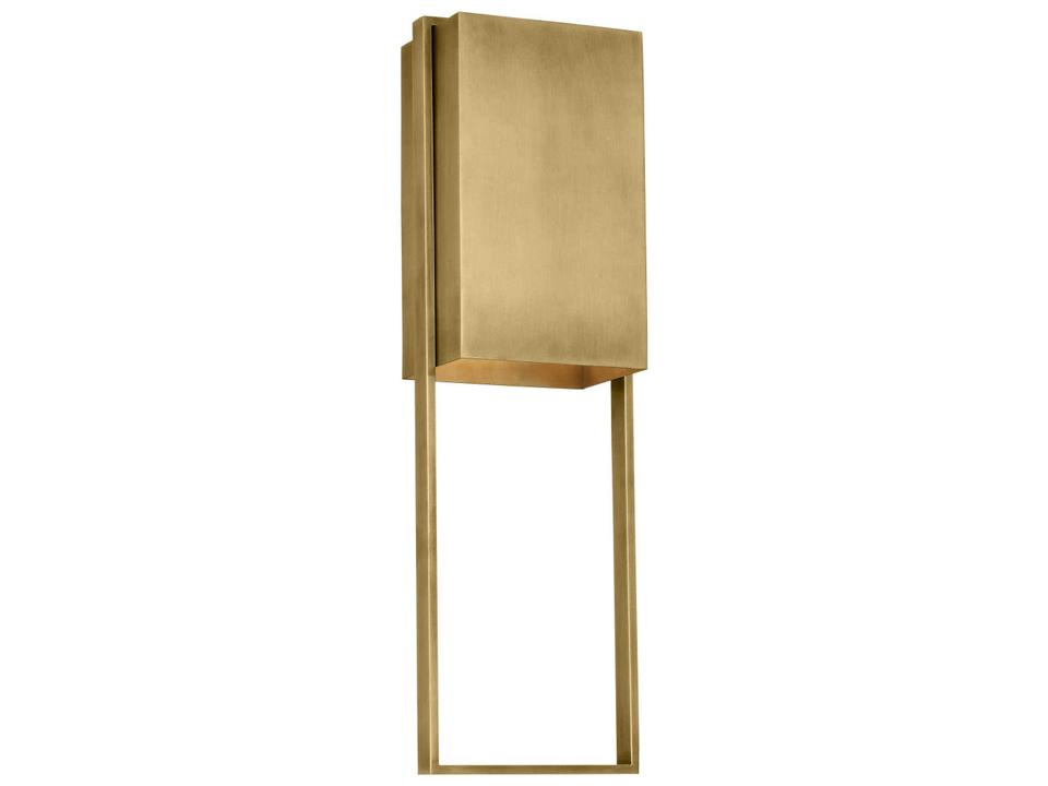 Alude 24-Inch Wall Sconce in Hand-Rubbed Antique Brass by Mick De Giulio
