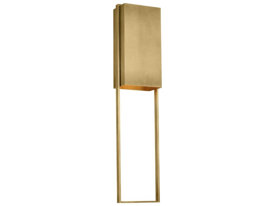 Alude 36-Inch LED Outdoor Wall Sconce in Hand-Rubbed Antique Brass
