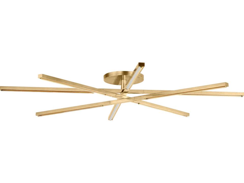 Cityscape X-Grande 60-Inch Integrated LED Flush Mount in Hand Rubbed Antique Brass