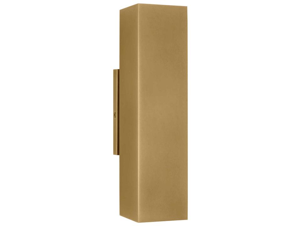 Pressa 12-Inch LED Outdoor Wall Sconce in Natural Brass