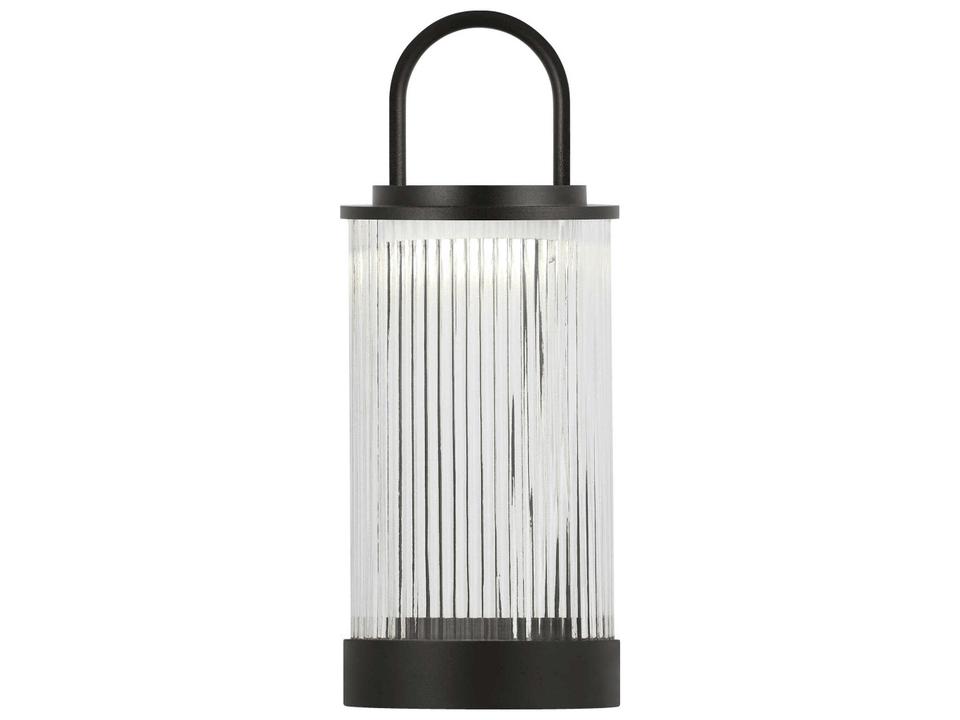 Tawa 1-Light Integrated LED Rechargeable Outdoor Table Lamp in Bronze