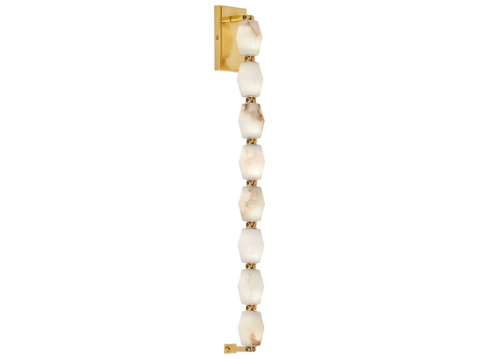 Collier 1-Light Alabaster LED Wall Sconce in Hand Rubbed Antique Brass