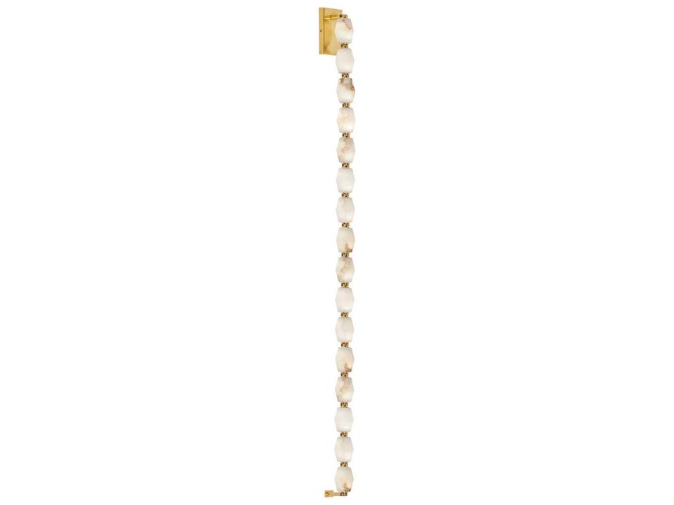 Collier Alabaster Integrated LED Wall Sconce Hand Rubbed Antique Brass