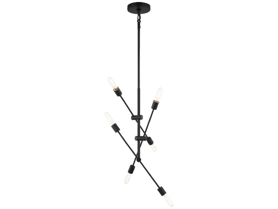 Axis 6-Light Chandelier in Midnight Black