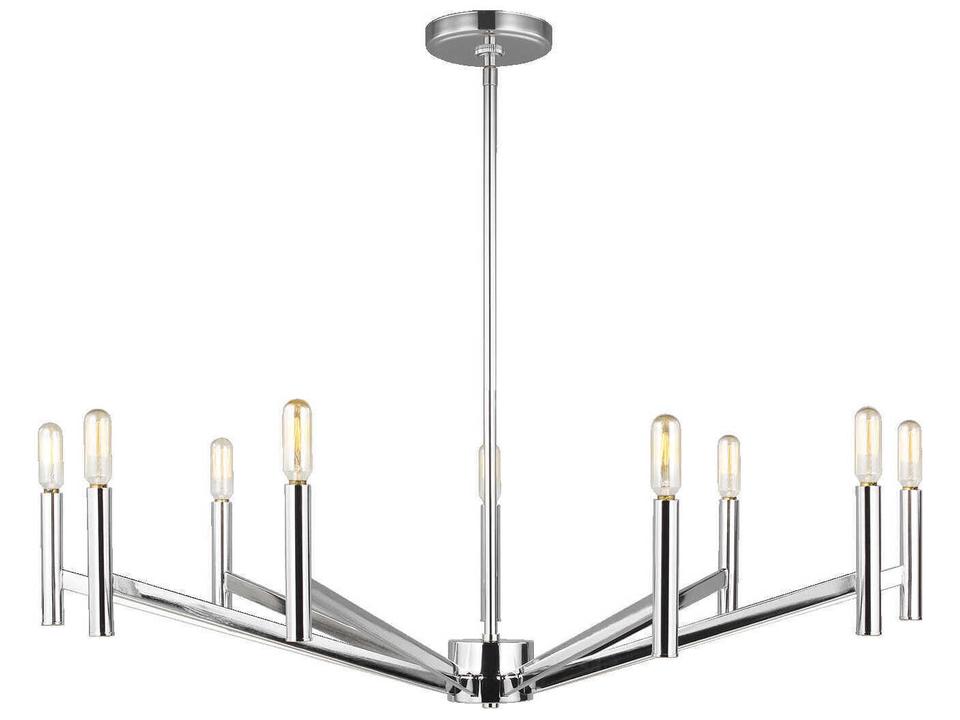 Vector 9-Light Chandelier in Chrome