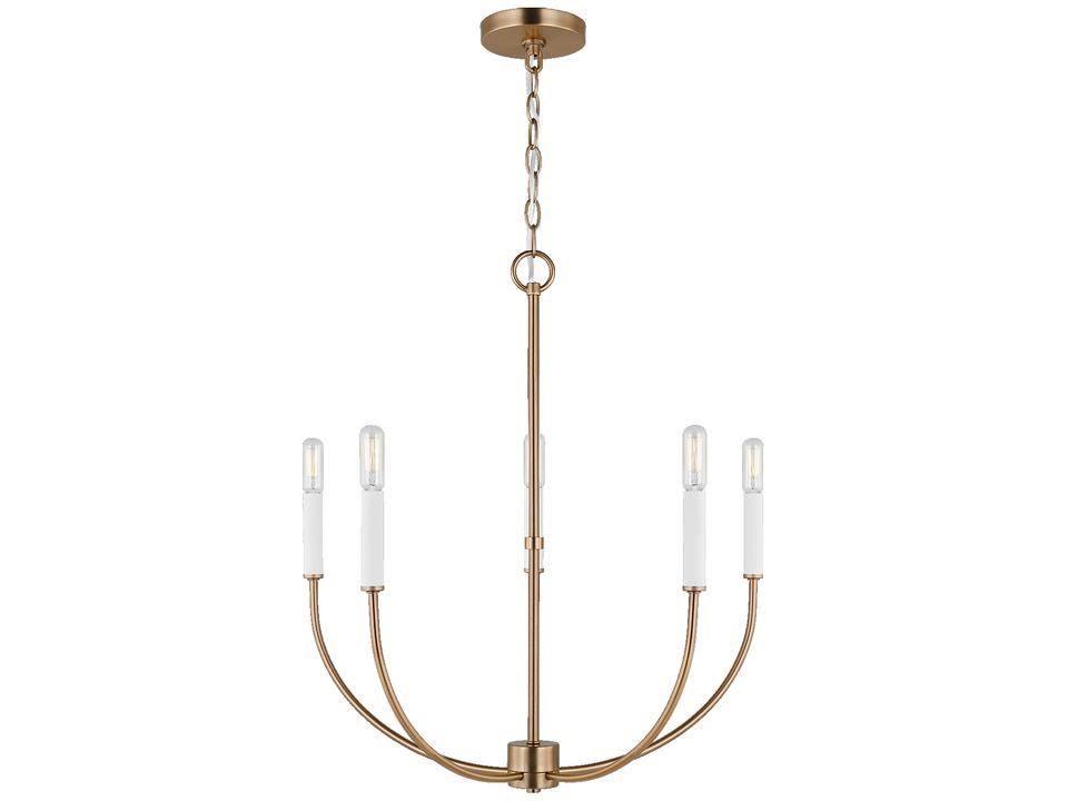 Greenwich 5-Light Chandelier in Satin Brass