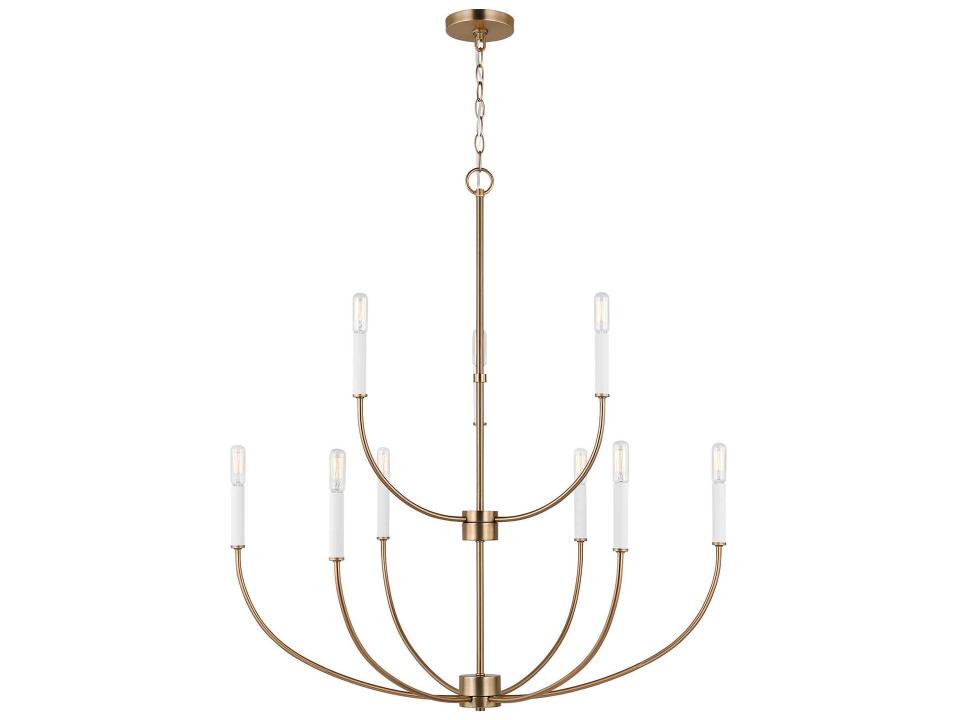 Greenwich 9-Light Chandelier in Satin Brass