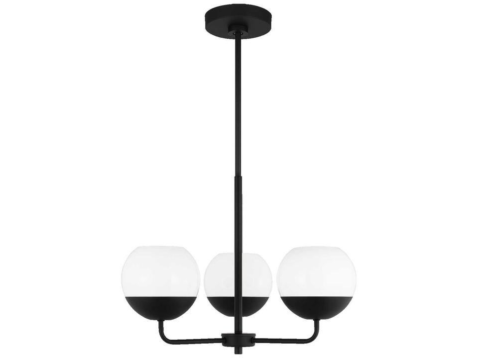 Alvin 3-Light Chandelier in Midnight Black
