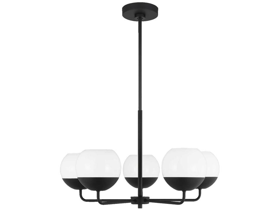 5-Light Alvin Chandelier in Midnight Black
