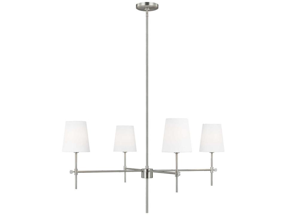 Baker 4-Light Chandelier in Brushed Nickel