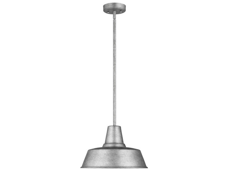 Barn Light 1-Light Outdoor Pendant in Weathered Pewter