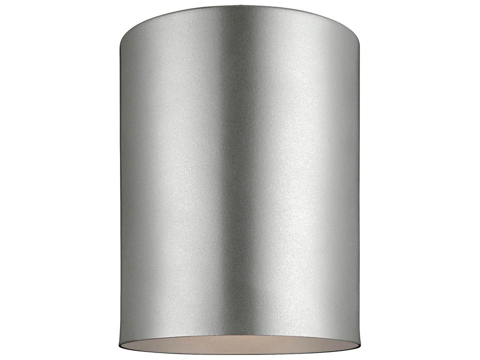 Outdoor Cylinders One Light Outdoor Flush Mount Painted Brushed Nickel