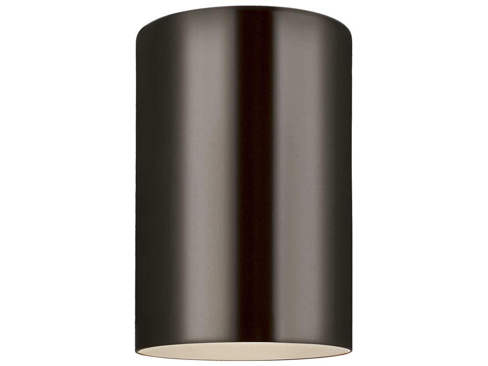 Outdoor Cylinders Bronze LED Flush Mount