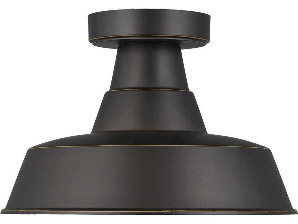 Barn Light Outdoor Flush Mount in Antique Bronze