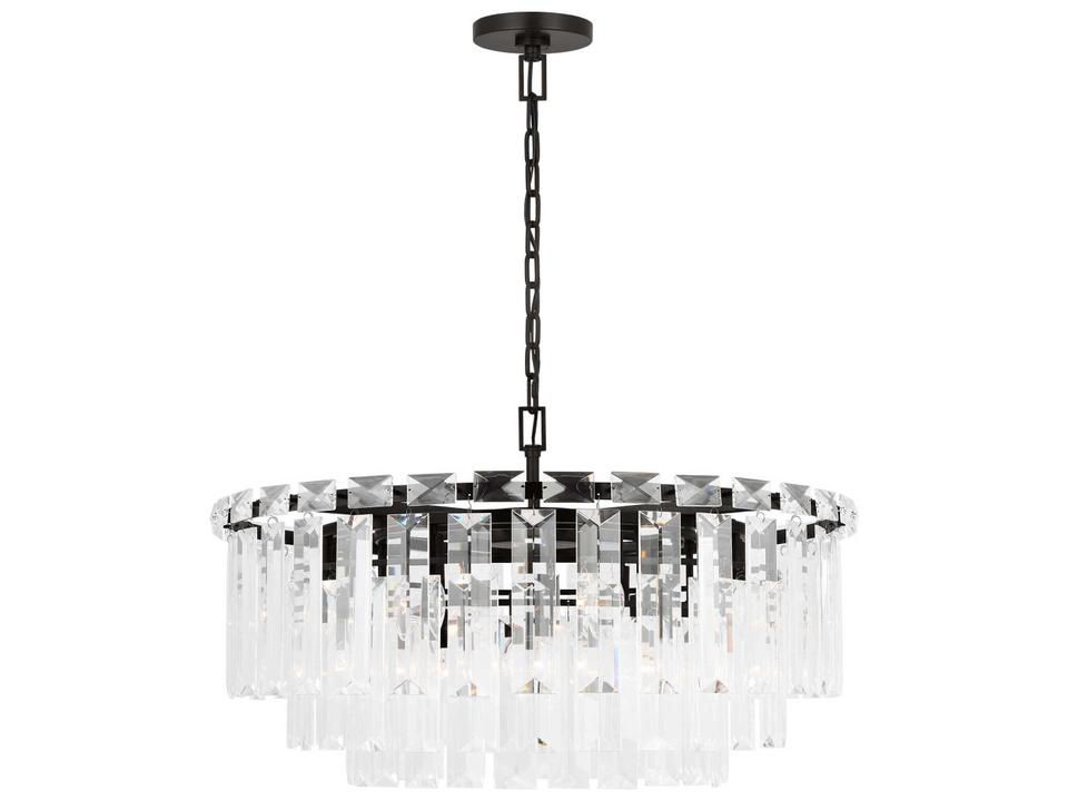 Arden 16-Light Tiered Chandelier in Aged Iron