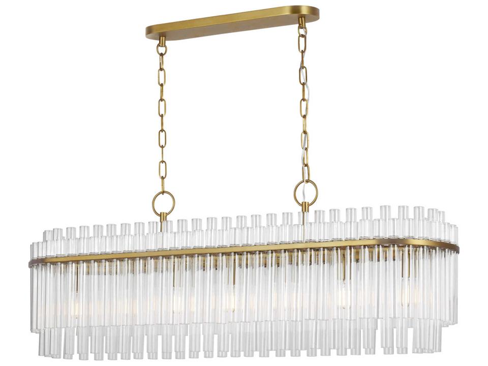 Beckett 7-Light Burnished Brass Island Pendant