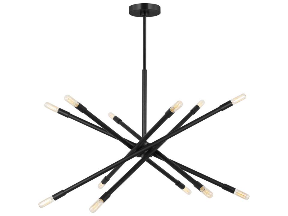 12-Light Eastyn Chandelier in Midnight Black