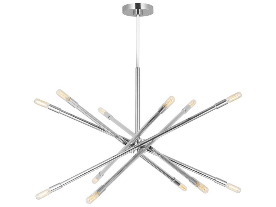 12-Light Eastyn Sputnik Chandelier in Polished Nickel