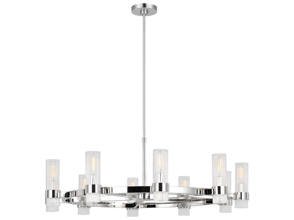 Geneva 10-Light Extra Large Chandelier in Polished Nickel