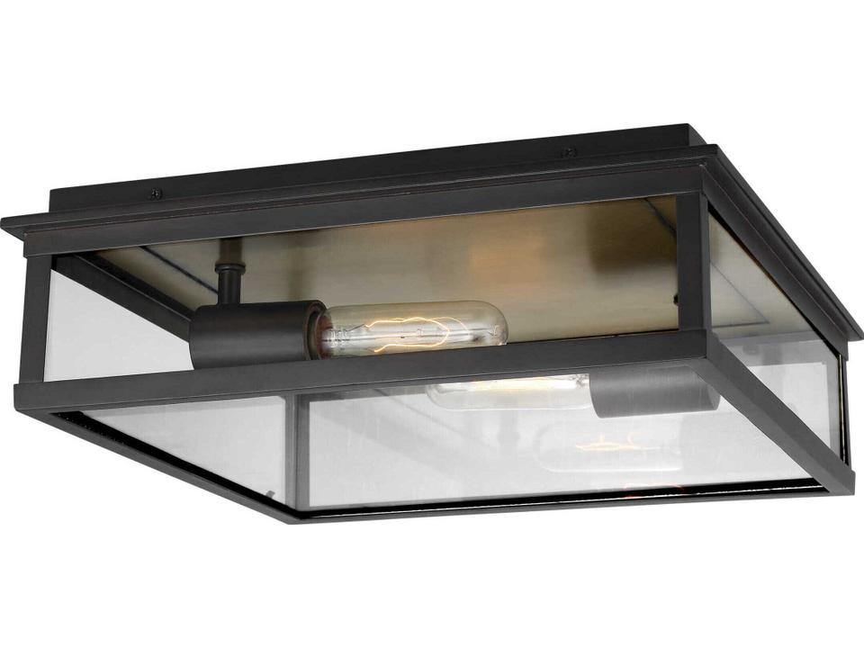 Freeport 2-Light Outdoor Flush Mount in Heritage Copper