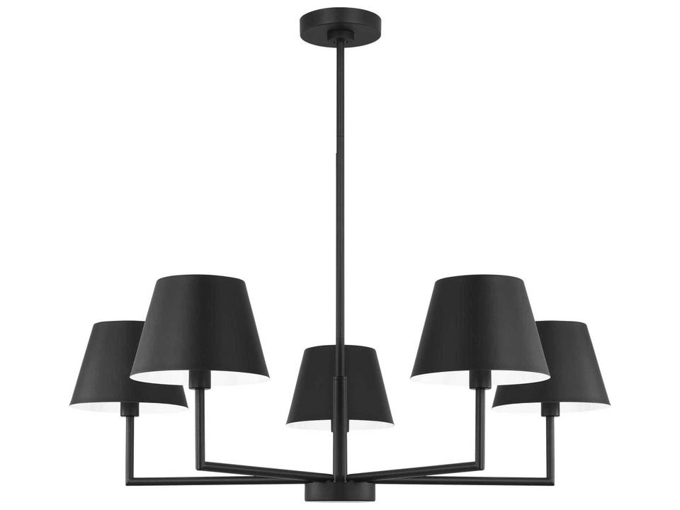 5-Light Ender Chandelier in Midnight Black
