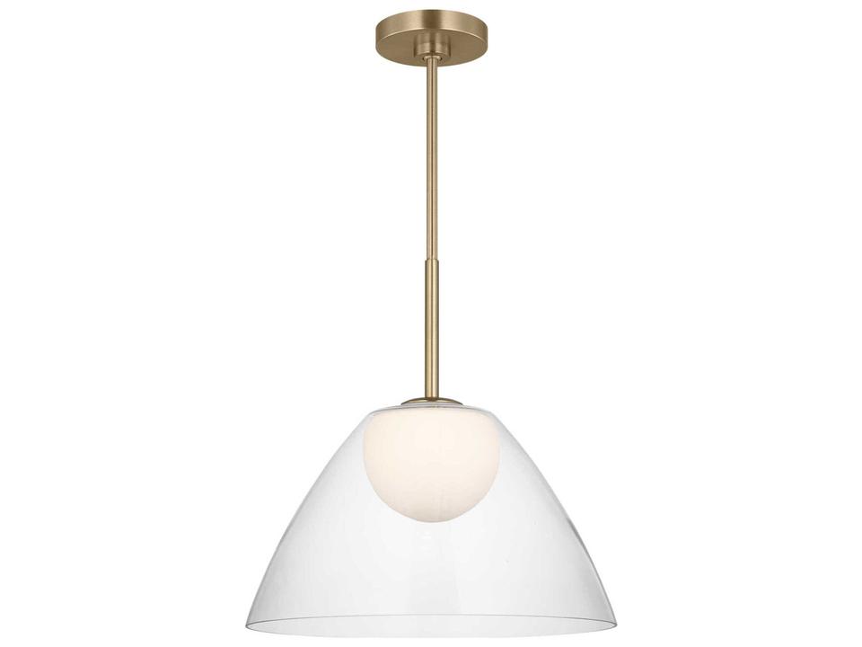 Suma 1-Light Pendant Light in Satin Brass