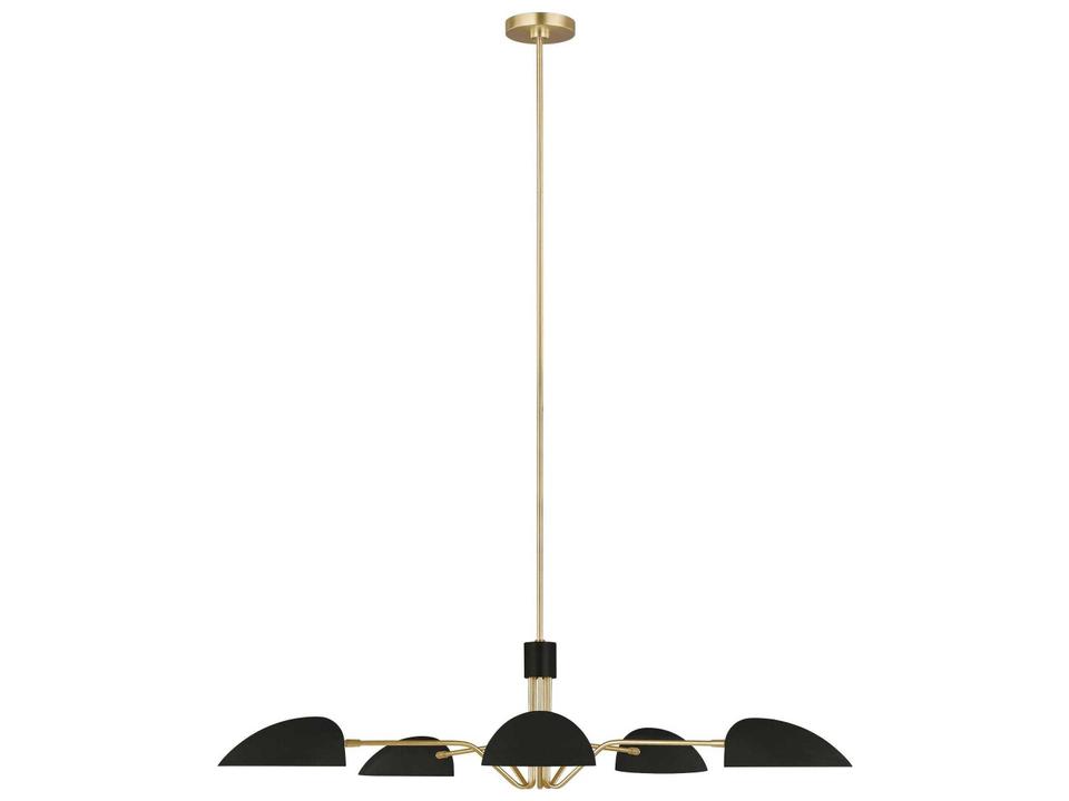 Jane 5-Light Chandelier in Midnight Black Mid-Century Modern